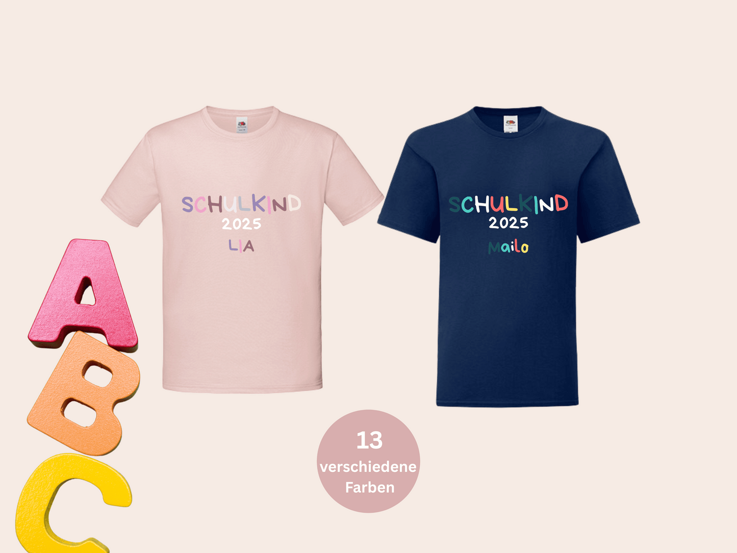 Erstklässler T-Shirt personalisiert | Schulkind 2025 Shirt mit Name | Geschenk zur Einschulung