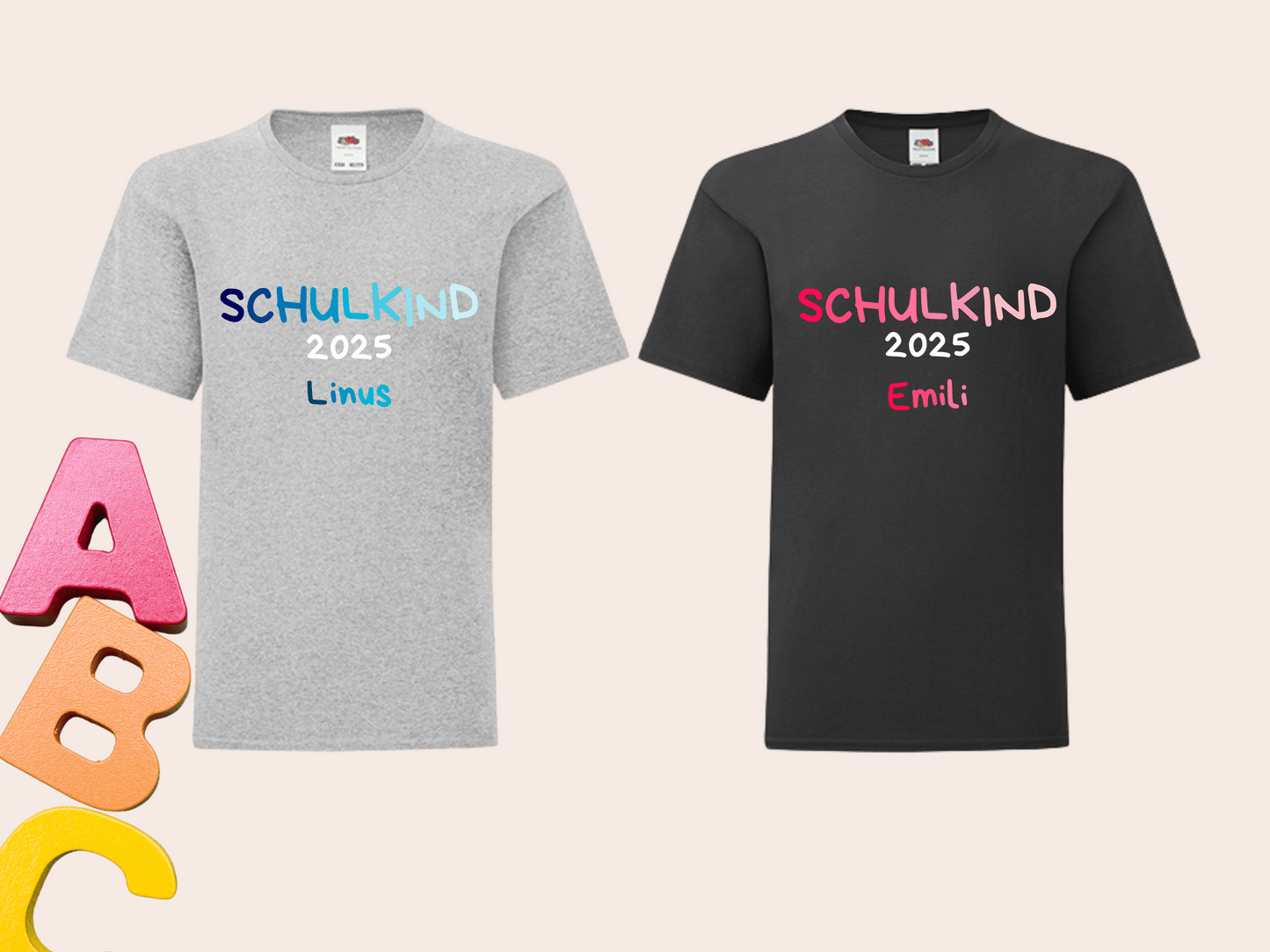 Erstklässler T-Shirt personalisiert | Schulkind 2025 Shirt mit Name | Geschenk zur Einschulung