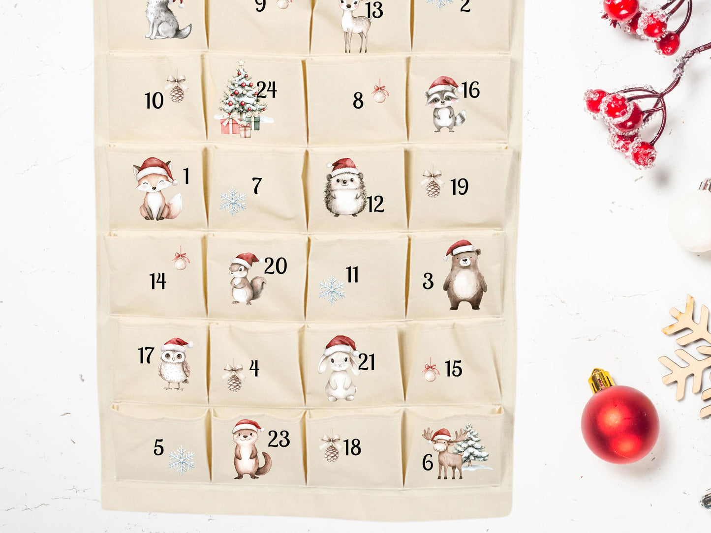 ansicht waldtiere Adventskalender