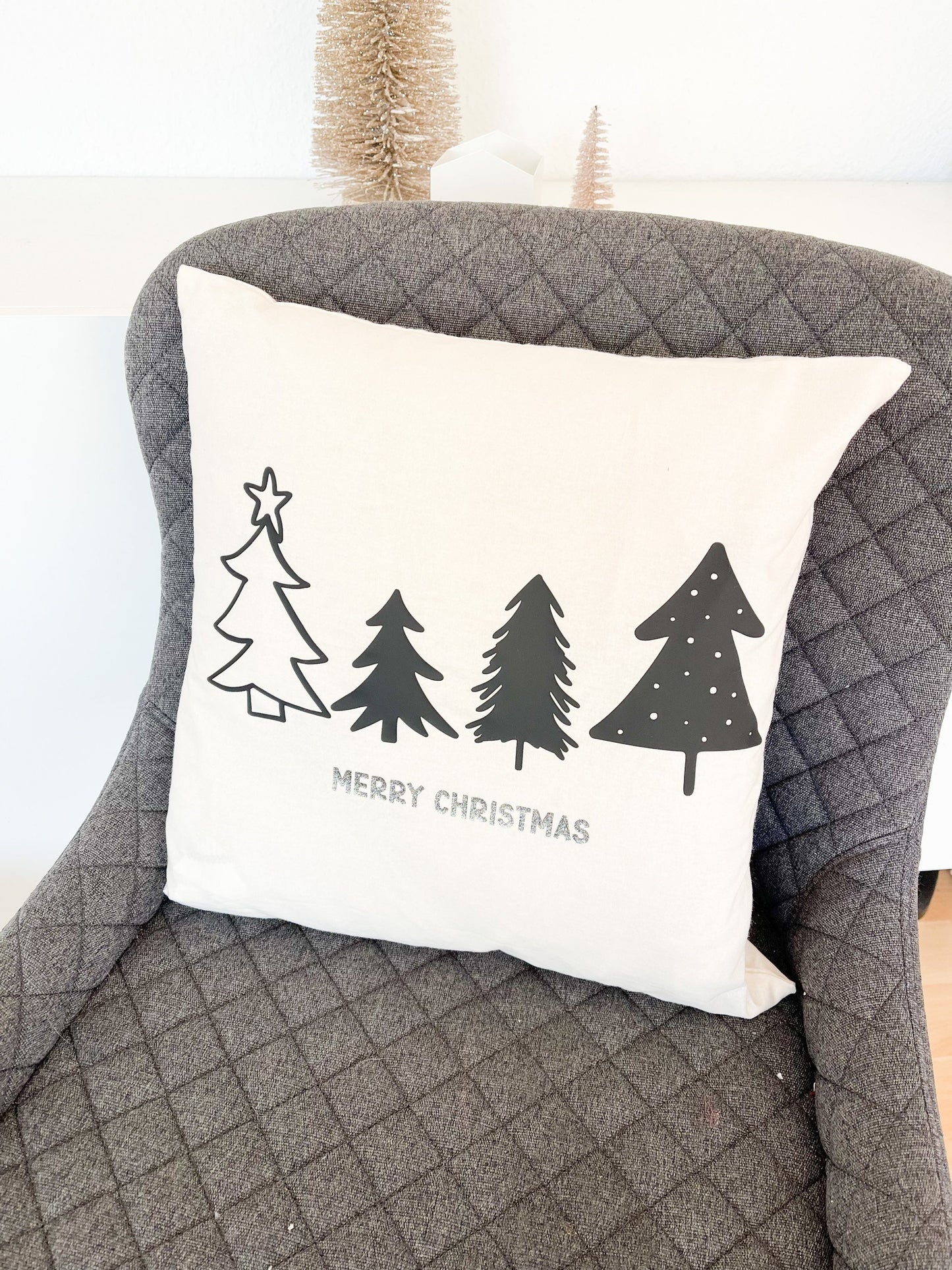 Weihnachtskissen, Weihnachtsbaum, Kissenbezug Weihnachten, Merry Christmas, Geschenkidee