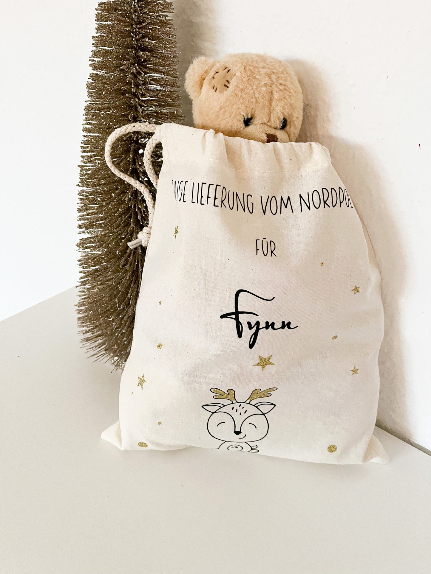 Geschenkesack Weihnachten personalisiert, Nikolaus, Geschenkeverpackung
