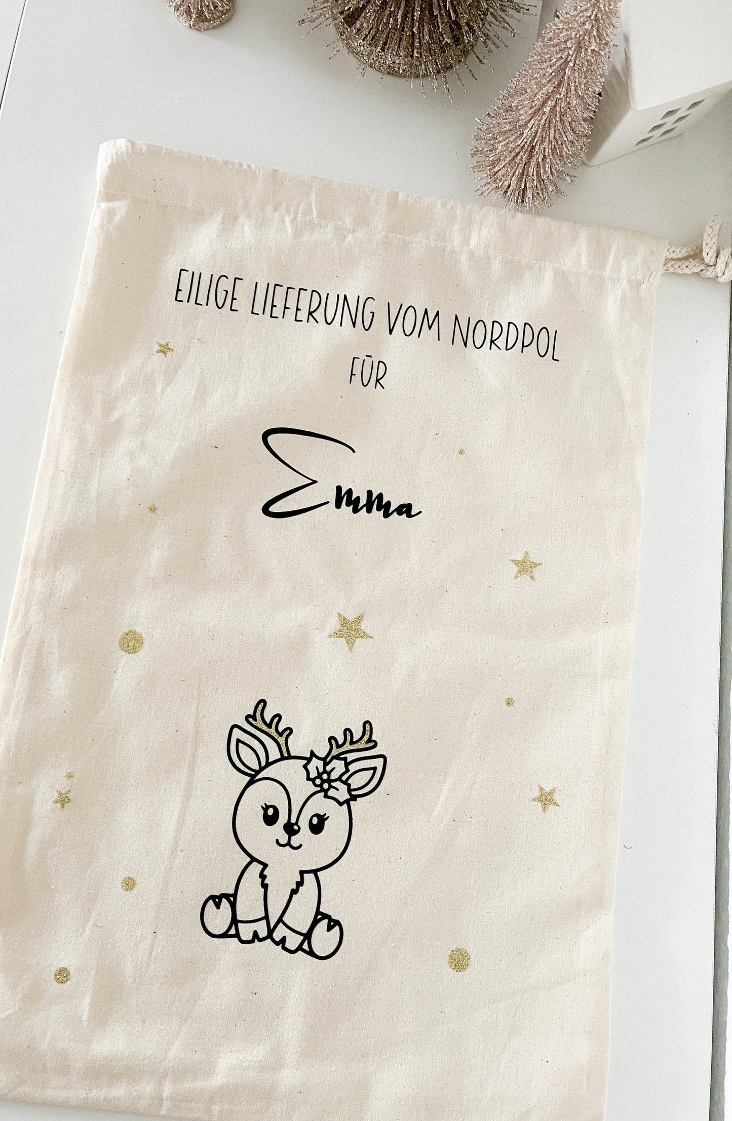Geschenkesack Weihnachten personalisiert, Nikolaus, Geschenkeverpackung