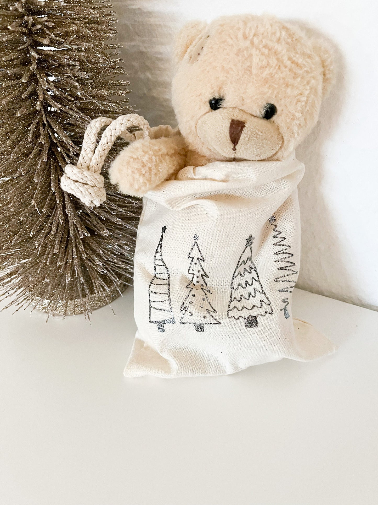 Geschenkesack, Geschenkesäckchen Weihnachten, Tannenbaum, Nikolaus