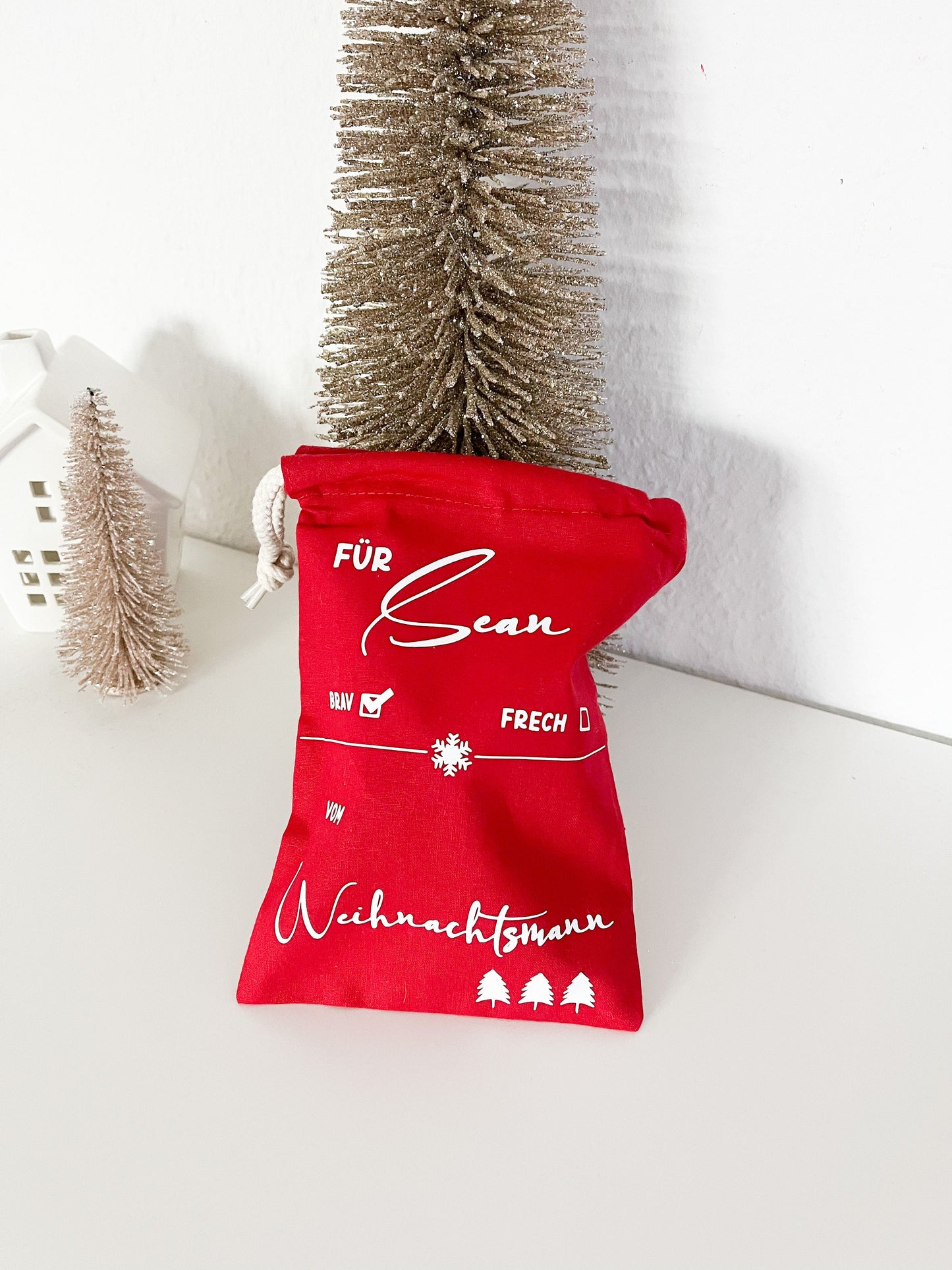 Geschenkesack Weihnachten Brav oder Frech, Weihnachten, Geschenkesäckchen, Weihnachtsgeschenk
