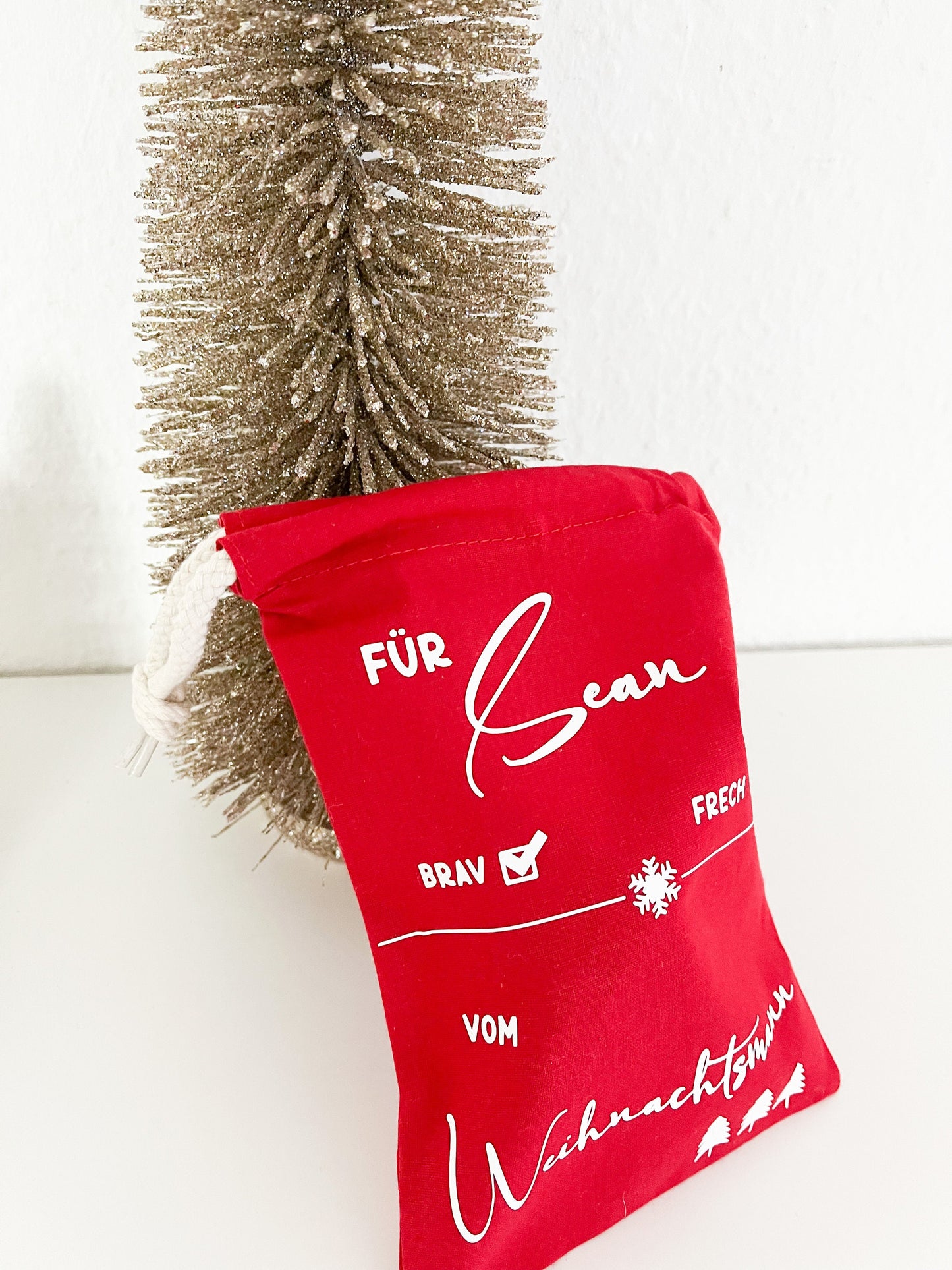 Geschenkesack Weihnachten Brav oder Frech, Weihnachten, Geschenkesäckchen, Weihnachtsgeschenk