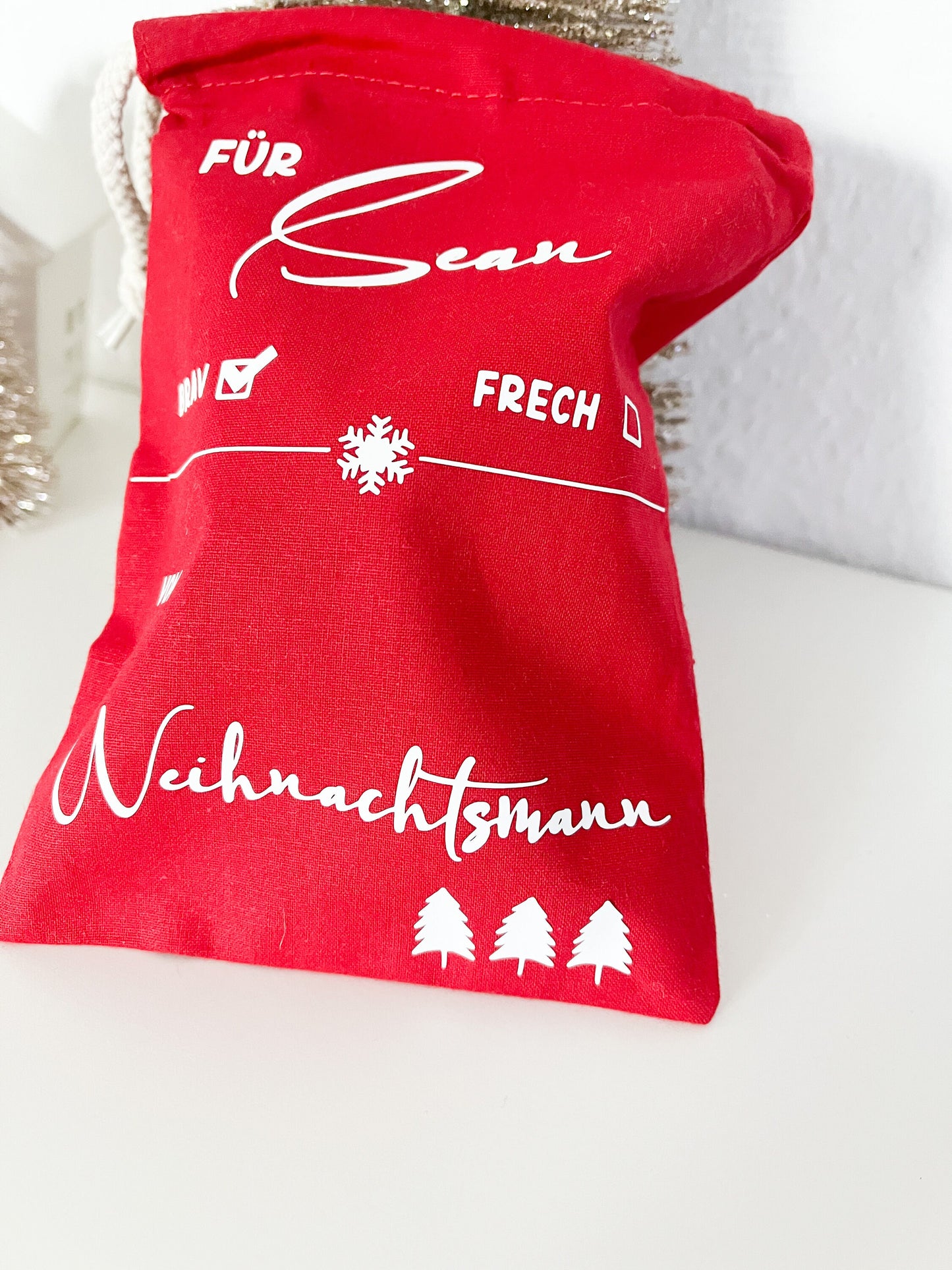 Geschenkesack Weihnachten Brav oder Frech, Weihnachten, Geschenkesäckchen, Weihnachtsgeschenk