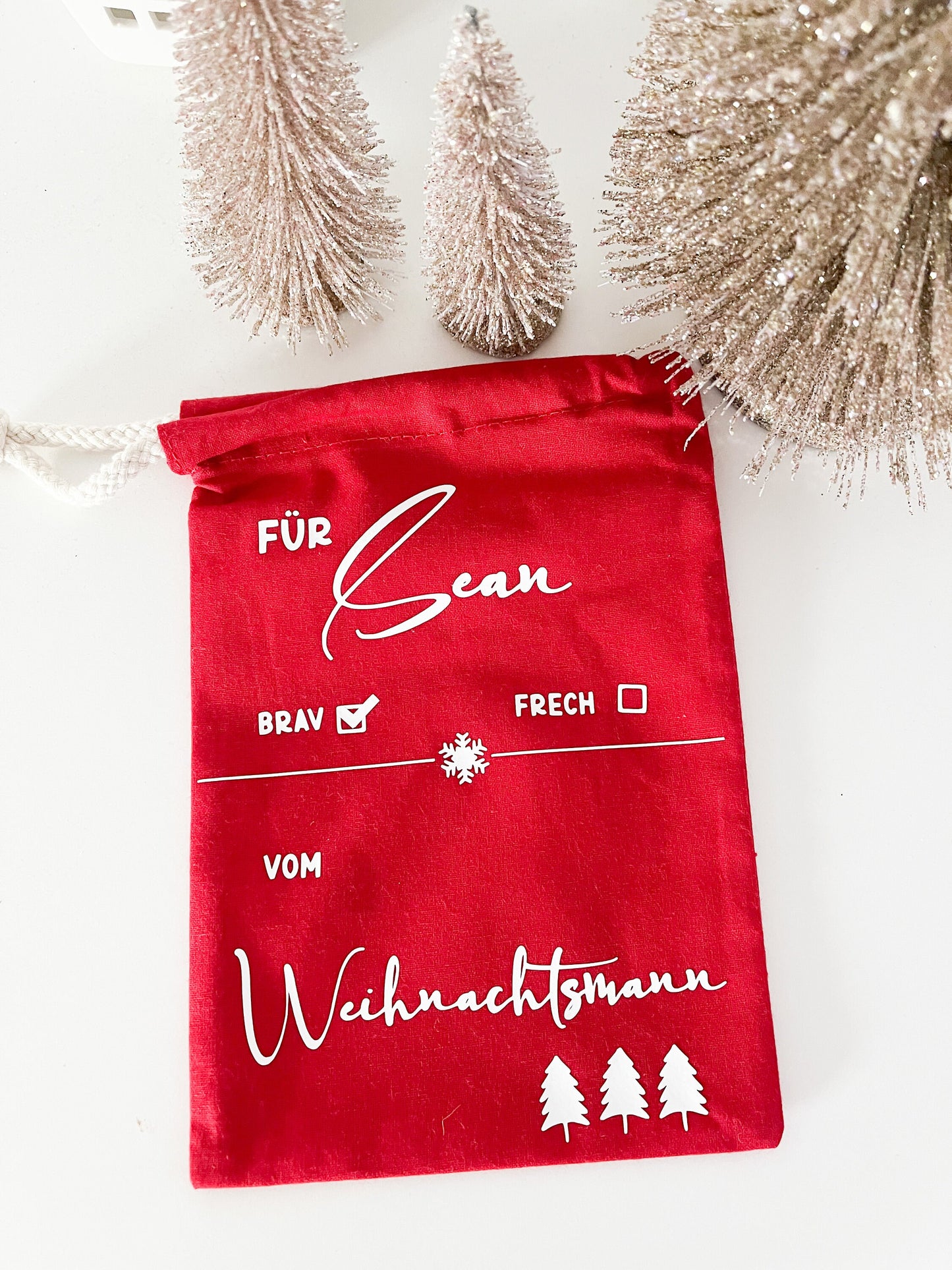 Geschenkesack Weihnachten Brav oder Frech, Weihnachten, Geschenkesäckchen, Weihnachtsgeschenk