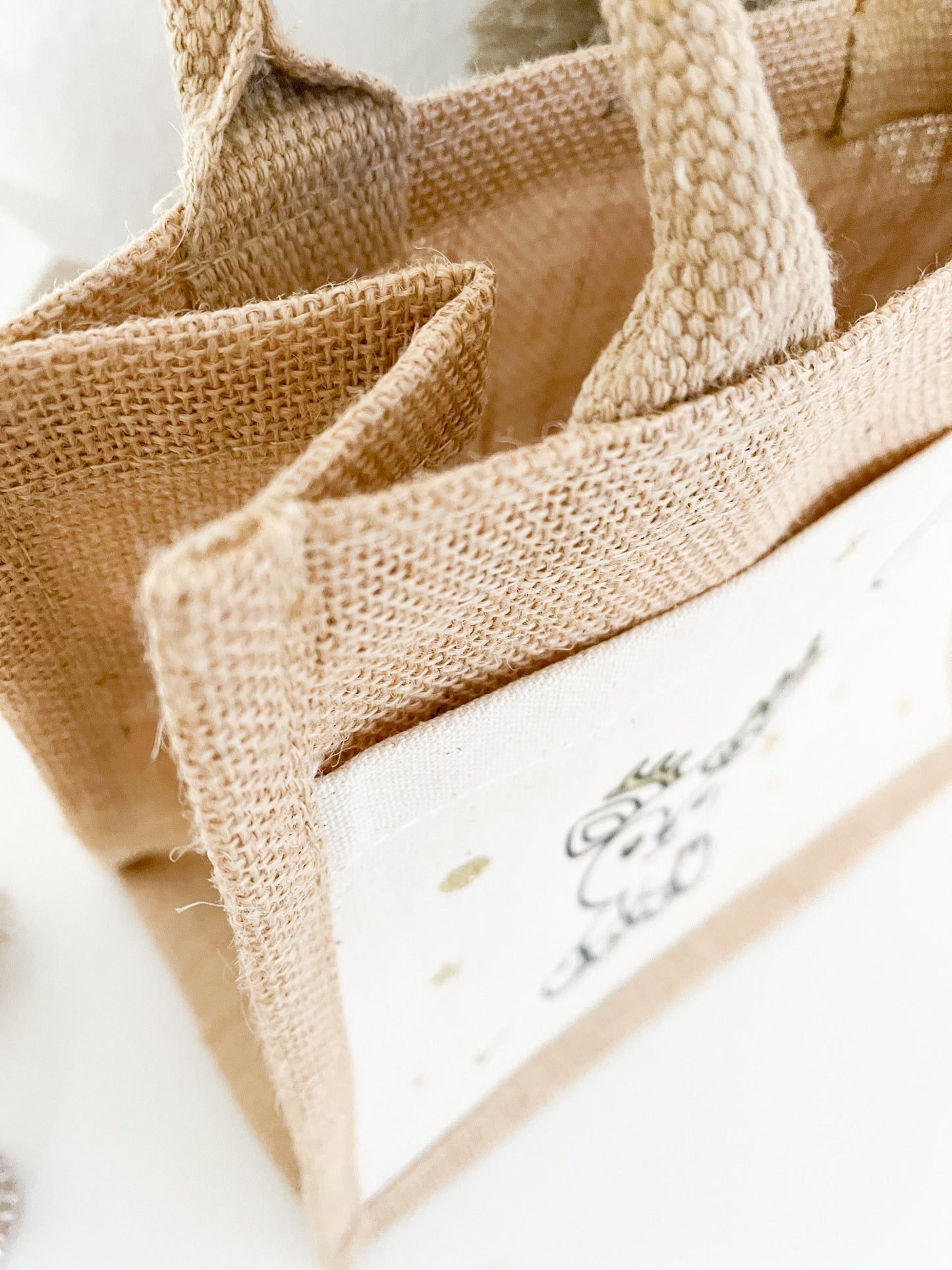 Personalisierte Jute Tasche Weihnachten, Rentier, Kinder, Nikolaus, Geschenketasche