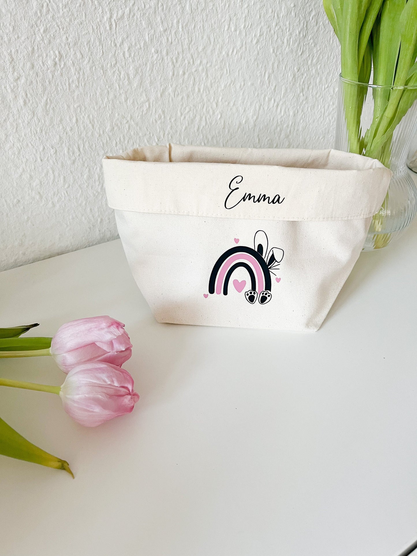 Osterkorb für Kinder personalisiert mit Name, Osternest, Ostern, Geschenk, Junge, Mädchen, Osterhase