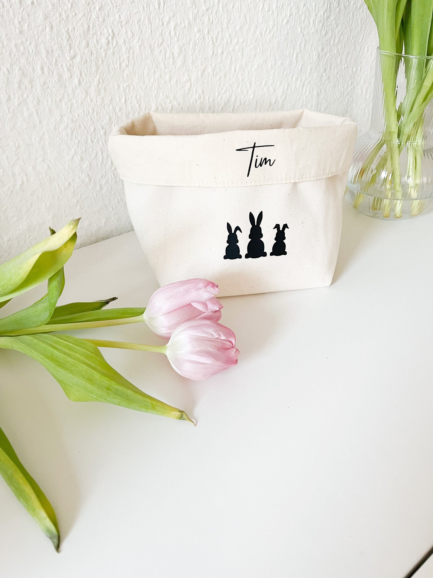 Osterkorb für Kinder personalisiert mit Name, Osternest, Ostern, Geschenk, Junge, Mädchen, Osterhase