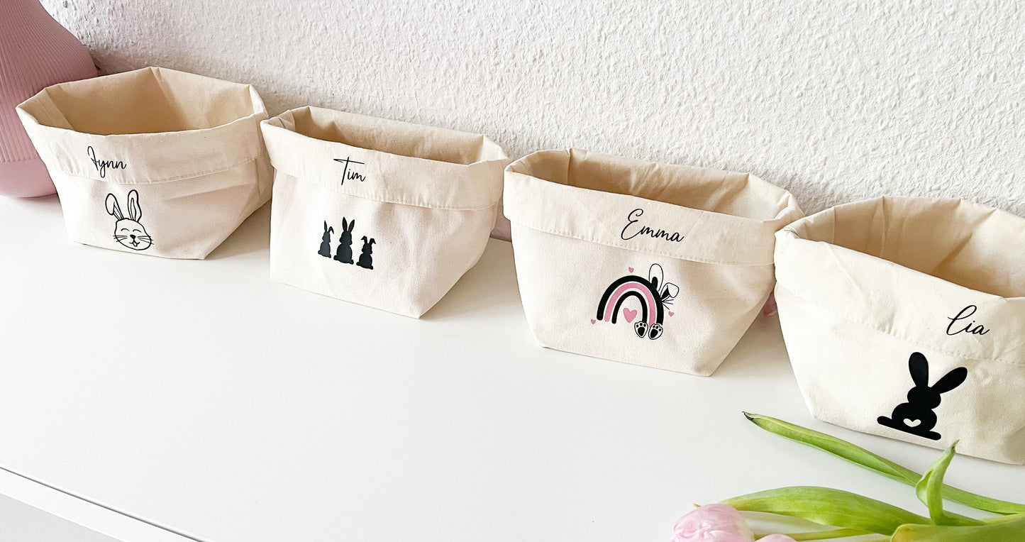 Osterkorb für Kinder personalisiert mit Name, Osternest, Ostern, Geschenk, Junge, Mädchen, Osterhase