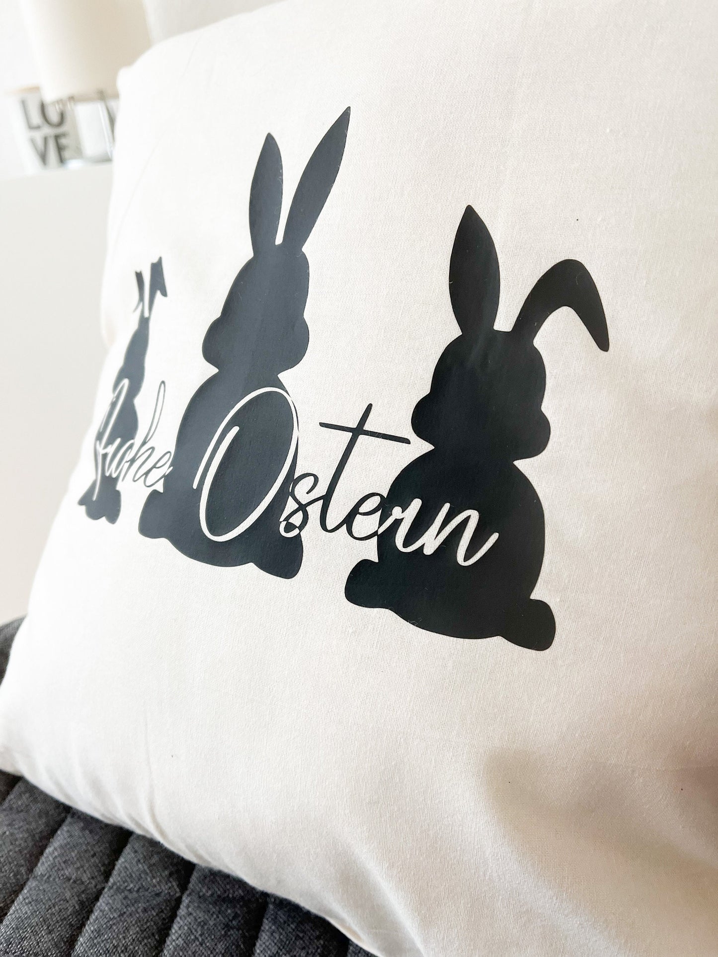 Osterkissen , Osterhase, Kissenbezug Ostern , Frohe Ostern , Geschenkidee