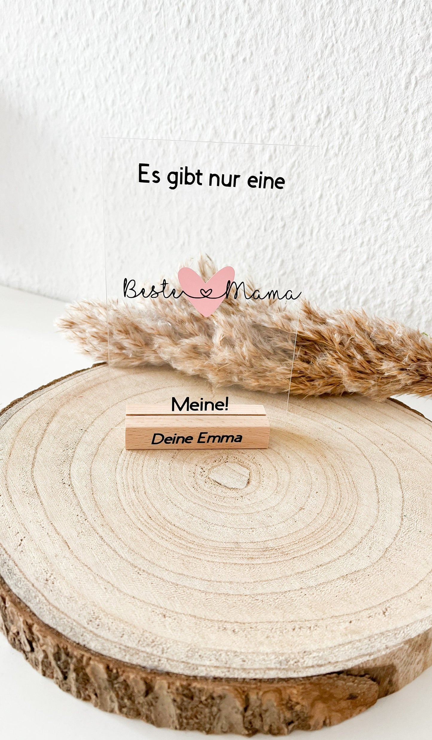 Acrylglasaufsteller für Mama, personalisierbar, Muttertag, Tischdeko, beste Mama, Geschenkidee, Geburtstag, Weihnachten