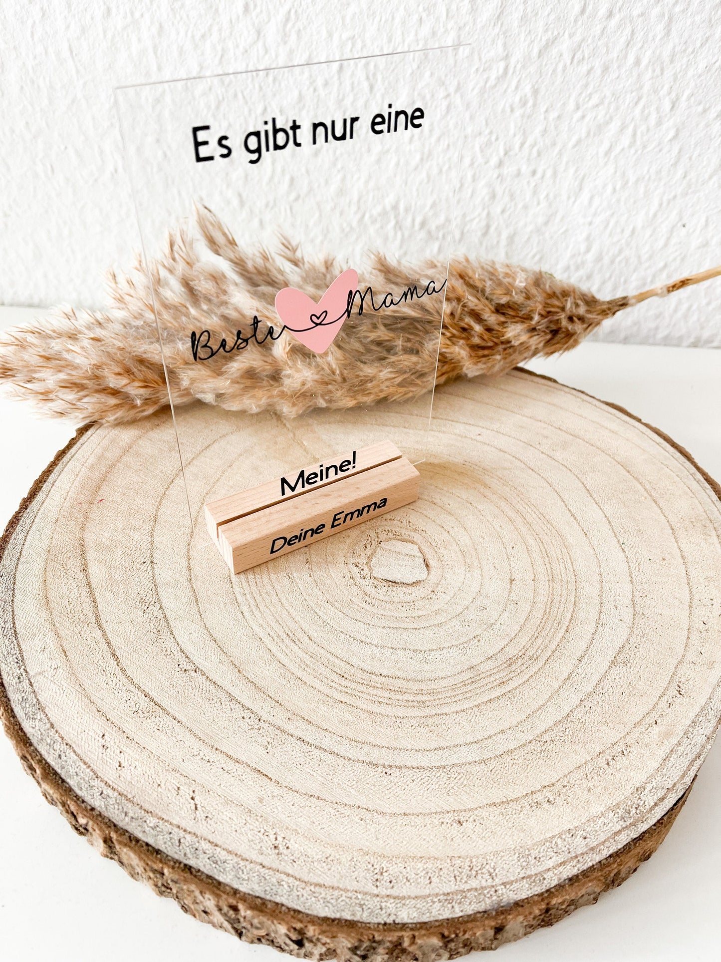 Acrylglasaufsteller für Mama, personalisierbar, Muttertag, Tischdeko, beste Mama, Geschenkidee, Geburtstag, Weihnachten