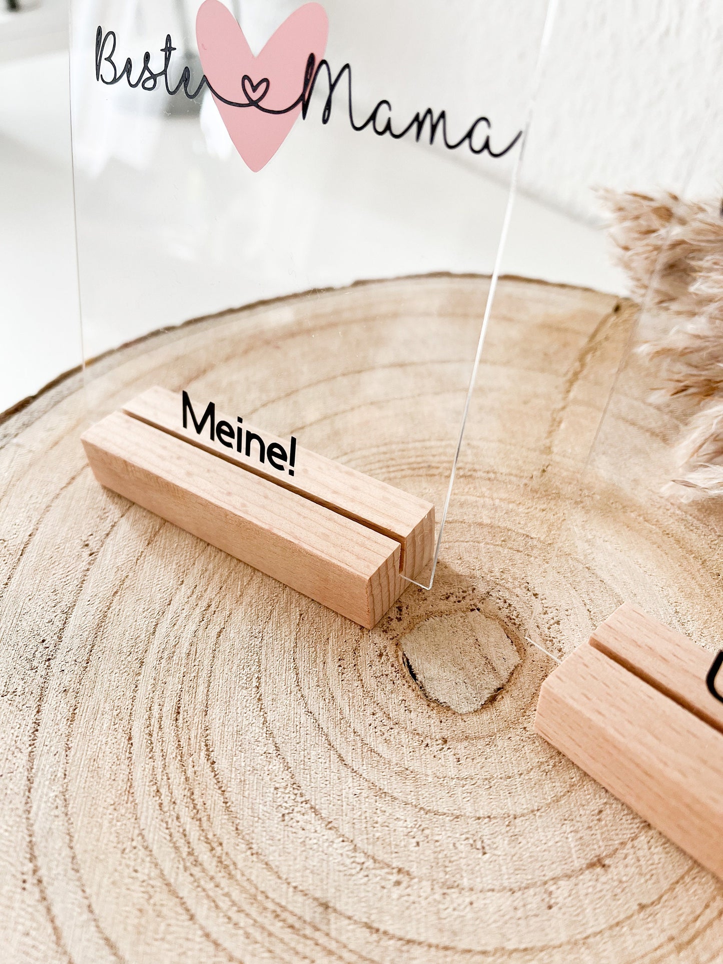 Acrylglasaufsteller für Mama, personalisierbar, Muttertag, Tischdeko, beste Mama, Geschenkidee, Geburtstag, Weihnachten