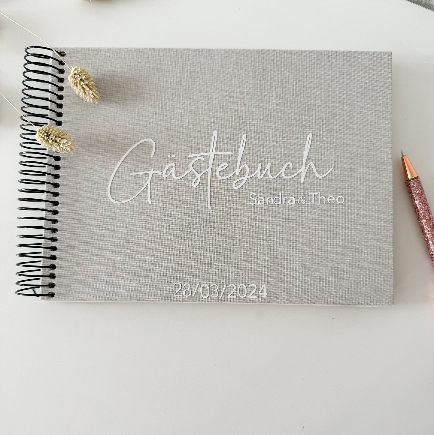 Gästebuch aus Leinen Hochzeit I Fotoalbum I mimimalistisch