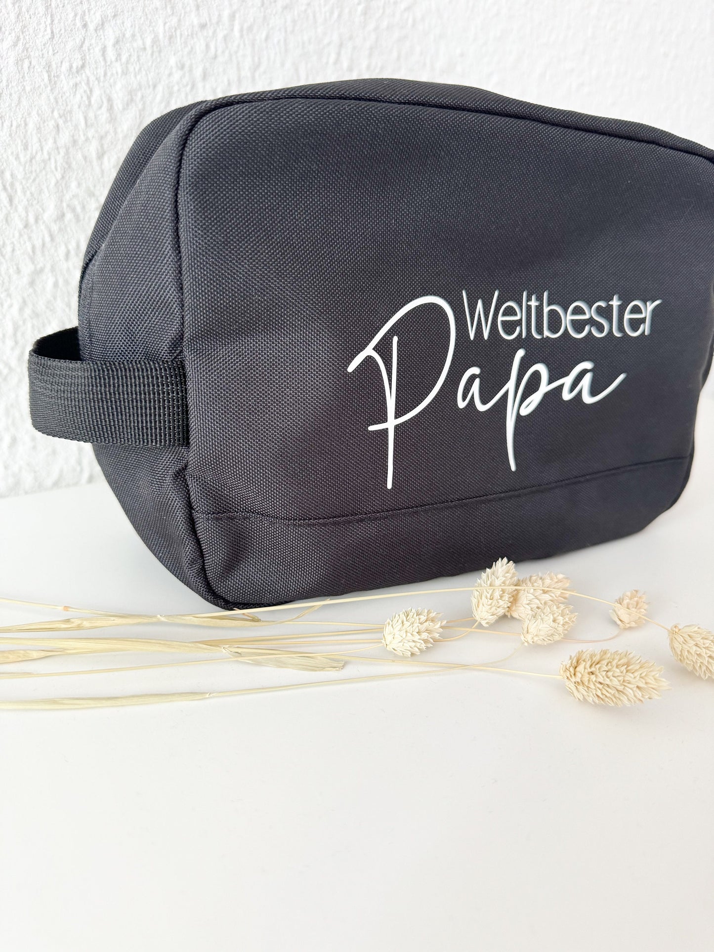 Personalisierte Kulturtasche für Männer | Vatertag | Bester Papa | Geschenkidee | Kulturbeutel