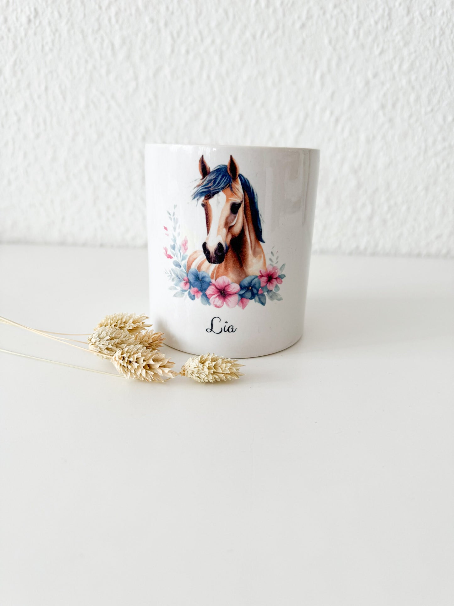 Personalisierte Pferde Spardose mit Namen| Geschenk für Mädchen | Geburt | Taufe | Pferdemädchen | Geburtstag