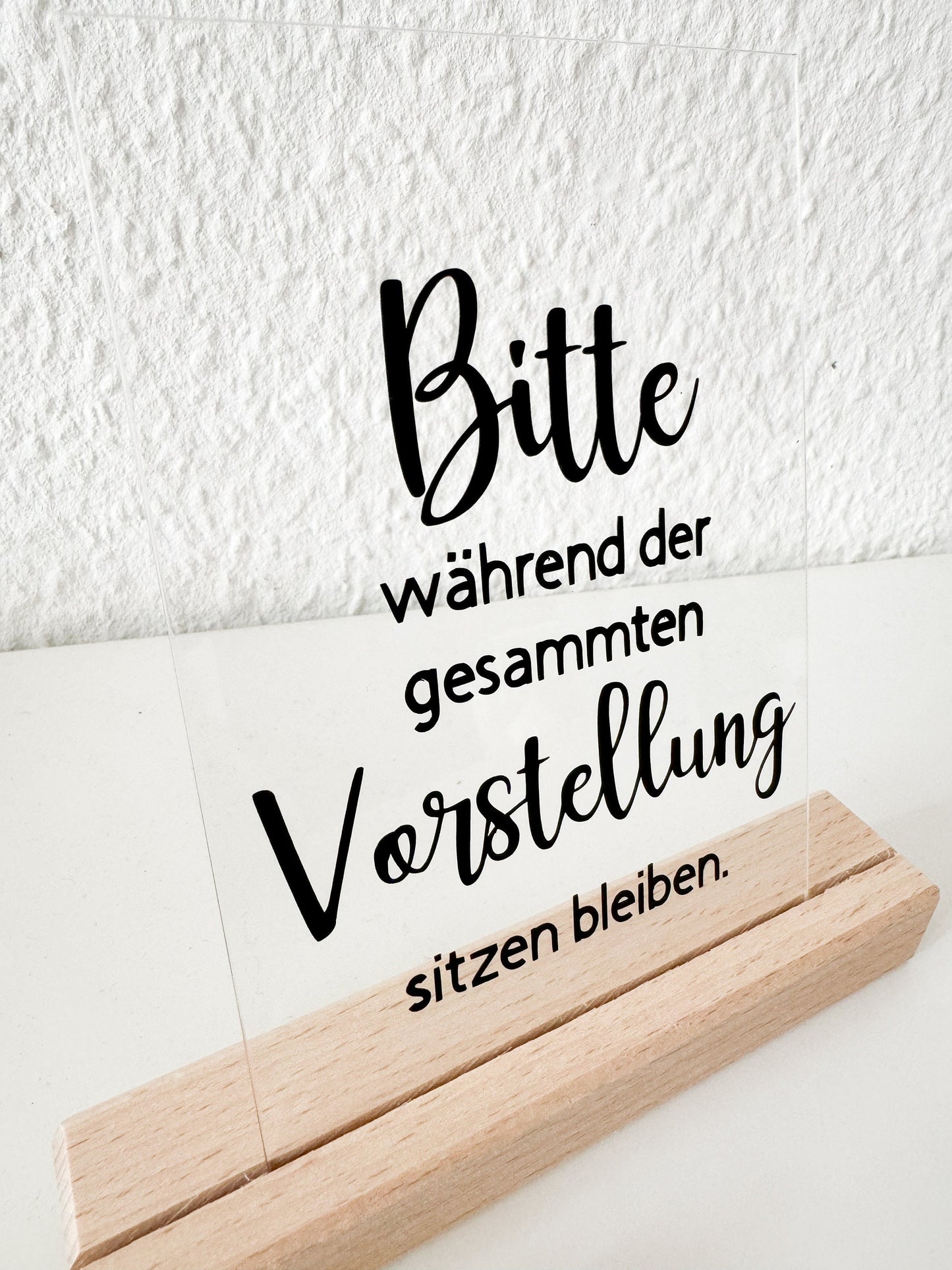 Badezimmerdeko "Bitte während der ganzen Veranstaltung sitzen bleiben“