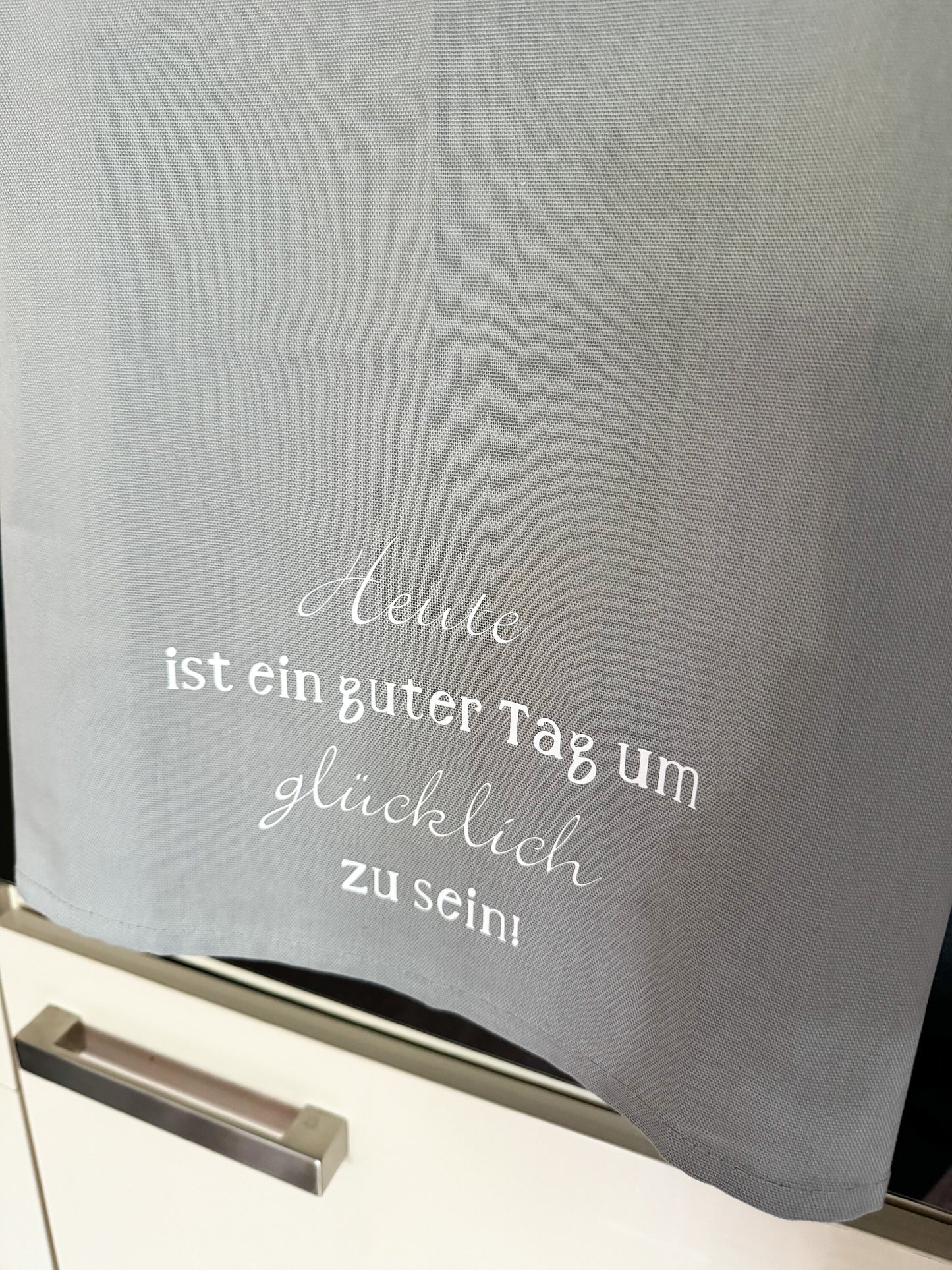 Geschirrtuch Abtrockentuch | Affirmation |Geburtstag | Einzug | Heute ist ein guter um Glücklich zu sein