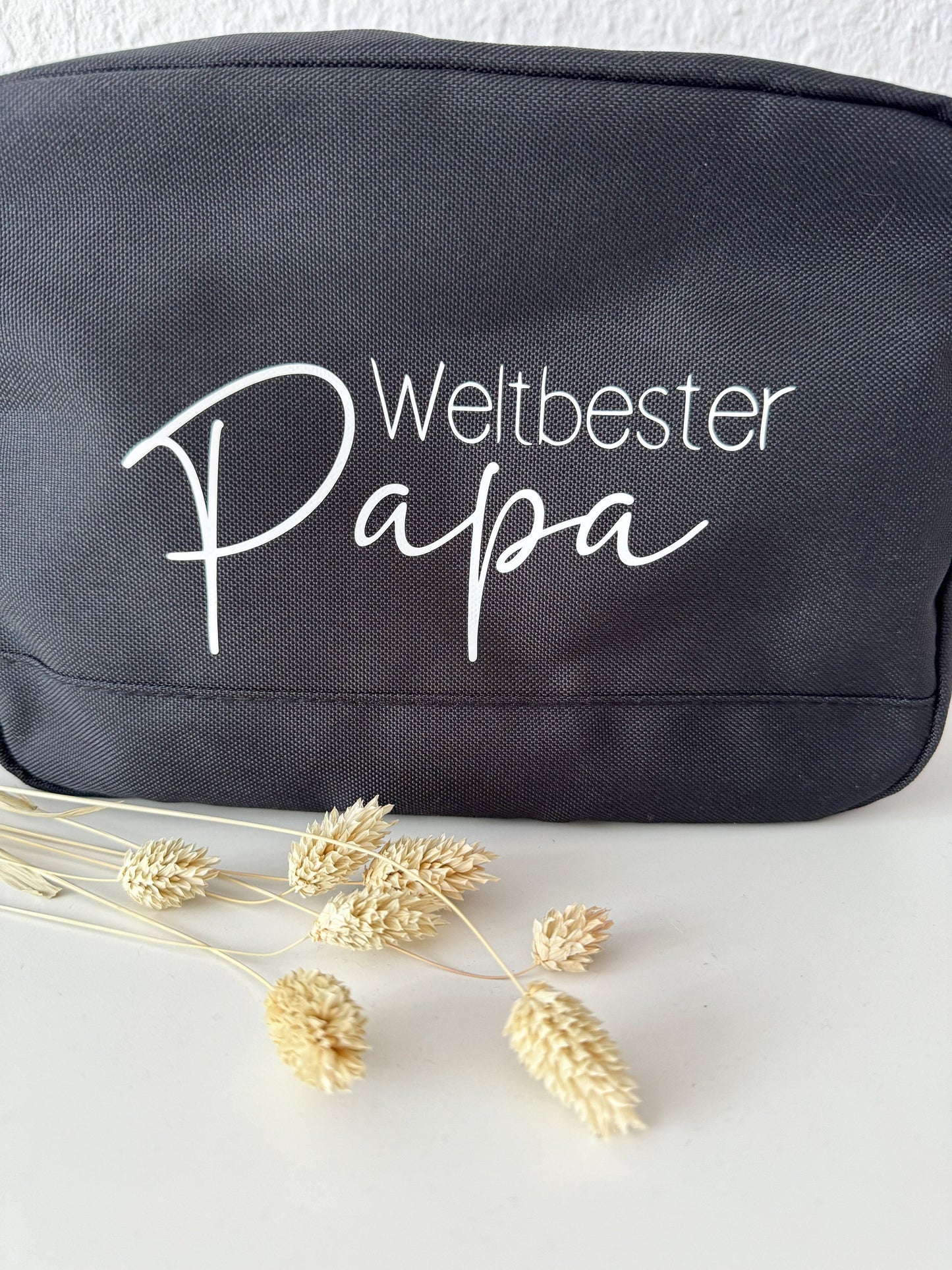 Personalisierte Kulturtasche für Männer | Vatertag | Bester Papa | Geschenkidee | Kulturbeutel