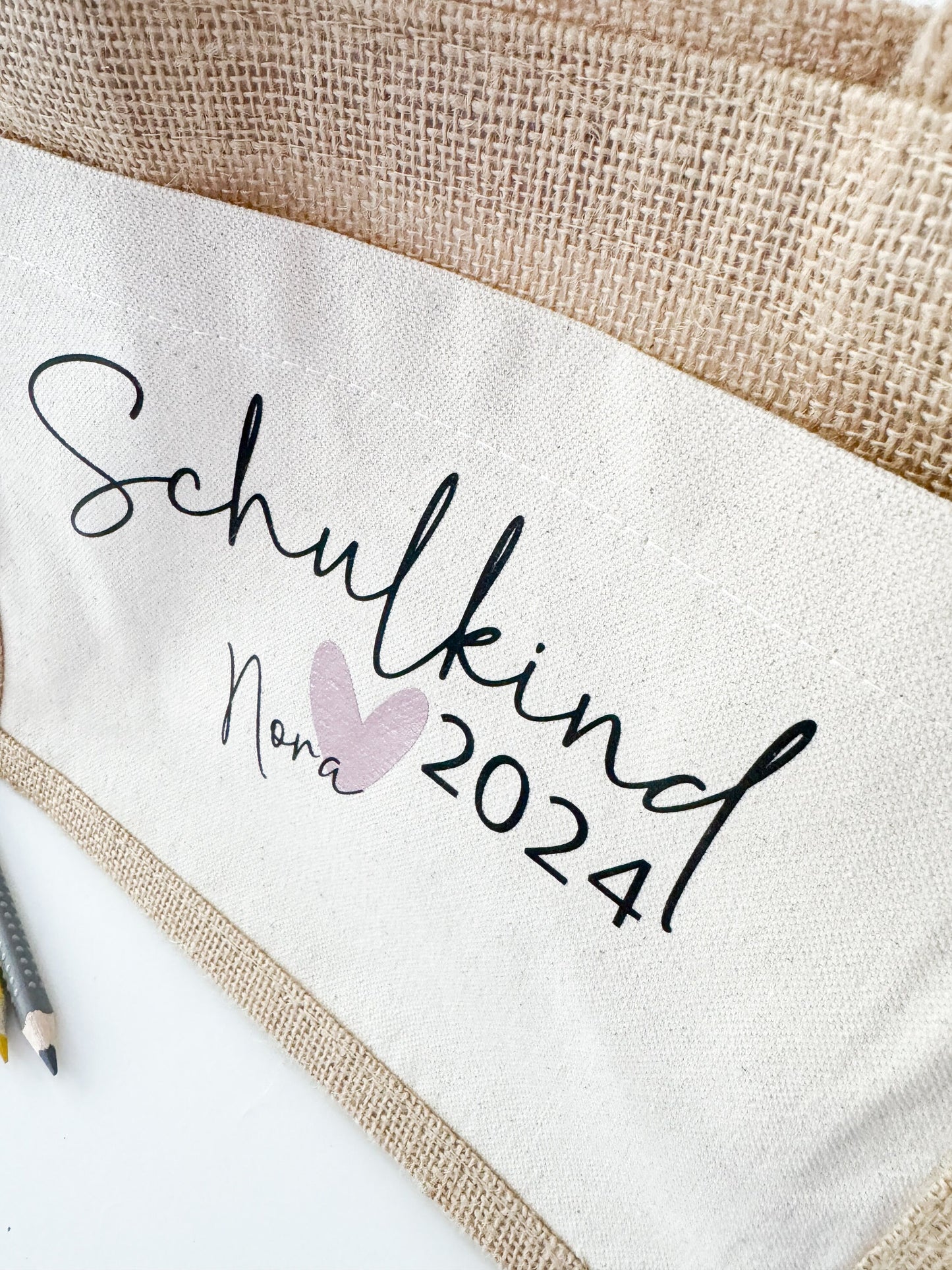 Jute Tasche Schulkind 2025 | Geschenk Einschulung mit Namen | Jute Beutel | Personalisierte Geschenke | Kleines Geschenk | Danke