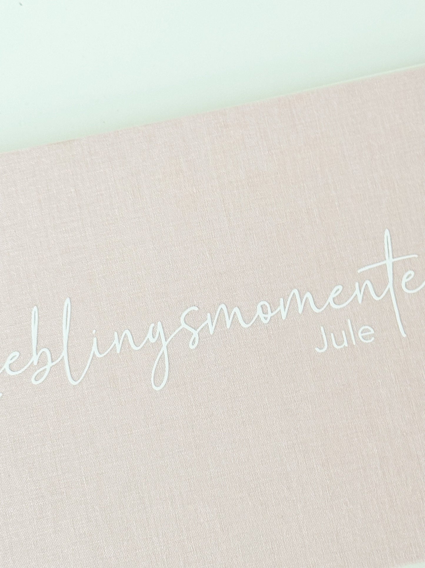 Fotoalbum Lieblingsmomente | Fotoalbum | personalisiertes Album aus Leinen | Geschenk Freundin | Familienmomente | Familie Fotoalbum