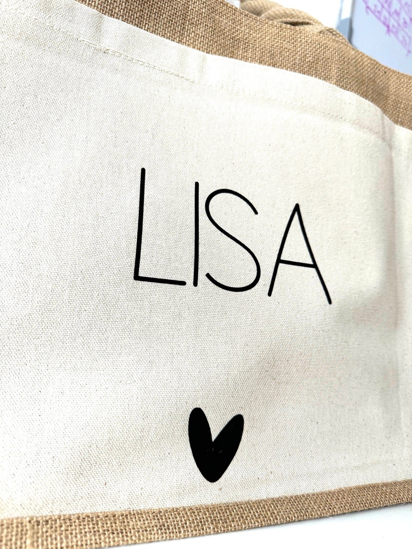 Personalisierte Jutetasche | Geschenk Frau |Schwester | Beste Freundin | Jute Beutel | Personalisierte Geschenke | Kleines Geschenk