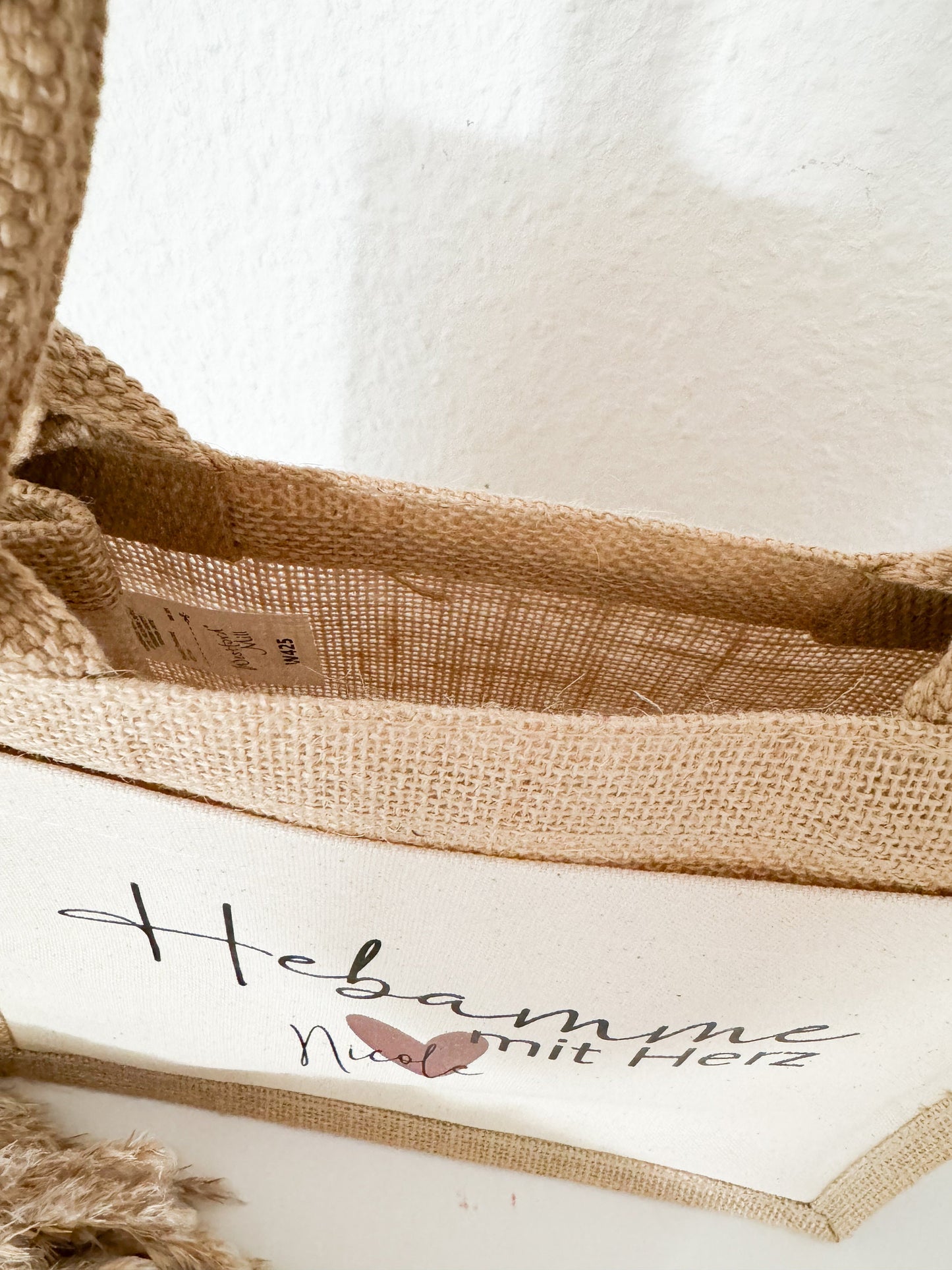 Jute Tasche Hebamme mit Herz | Geschenk Hebamme | Jute Beutel | Personalisierte Geschenke | Kleines Geschenk | Danke | Beste Hebamme