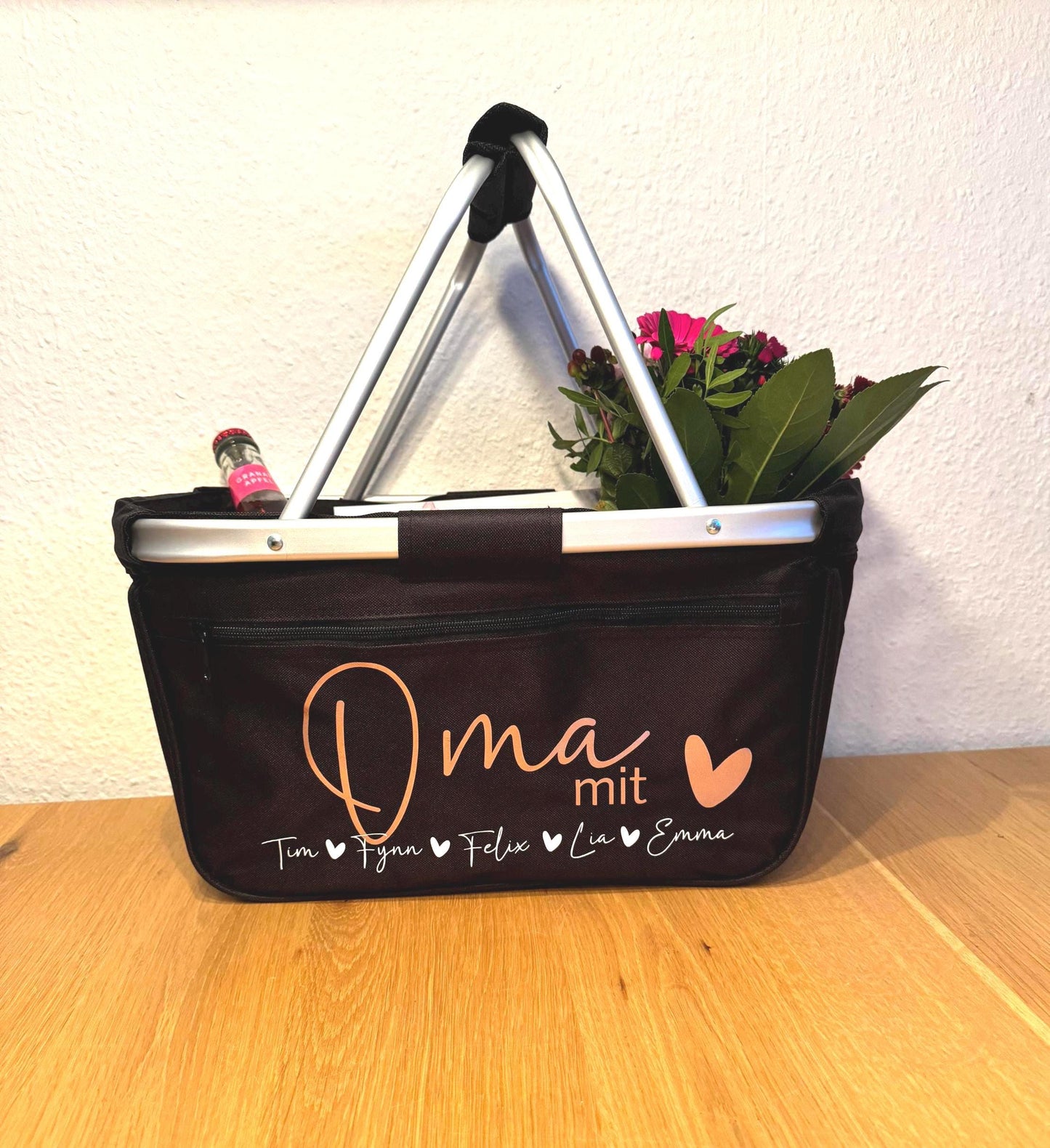 Personalisierter Einkaufskorb mit Namen | Oma | Oma Opa Mama Tante | Korb | Geburtstag | Personalisiert Oma