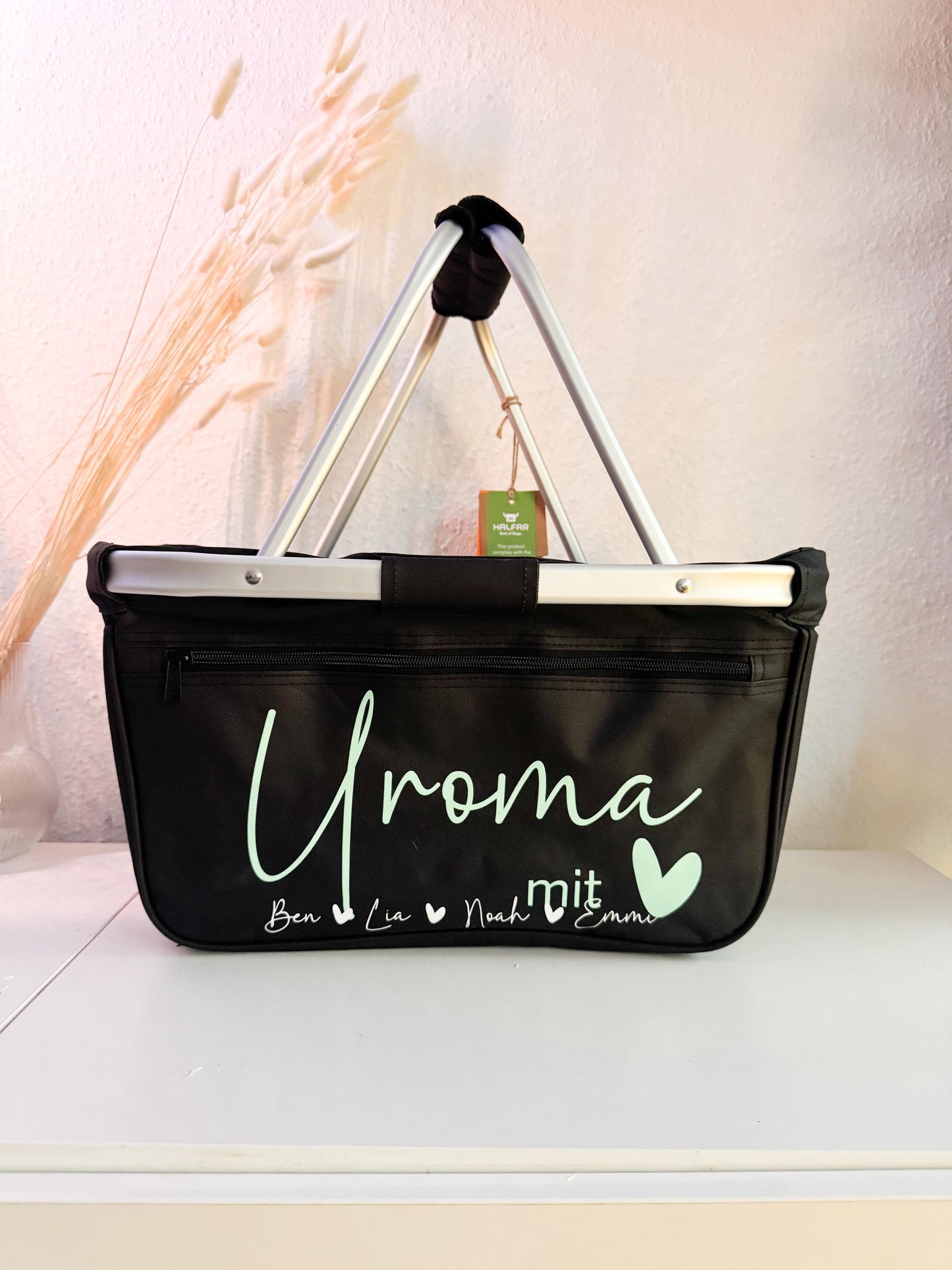 Personalisierter Einkaufskorb mit Namen | Oma | Oma Opa Mama Tante | Korb | Geburtstag | Personalisiert Oma