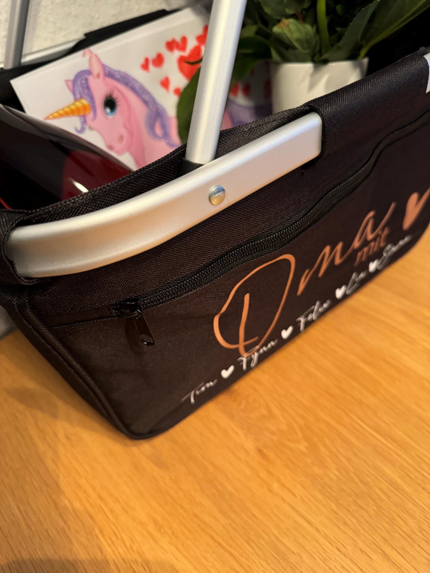 Personalisierter Einkaufskorb mit Namen | Oma | Oma Opa Mama Tante | Korb | Geburtstag | Personalisiert Oma
