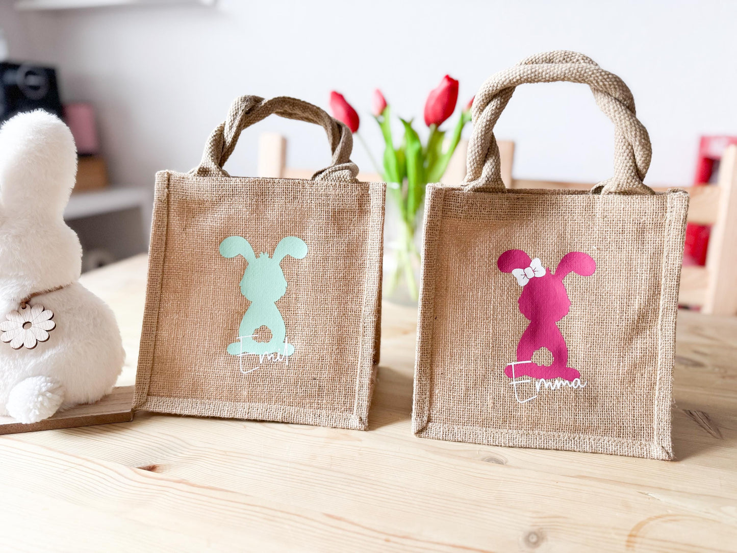 Personalisierte Jute-Tasche zu Ostern I Osterkörbchen mit Name