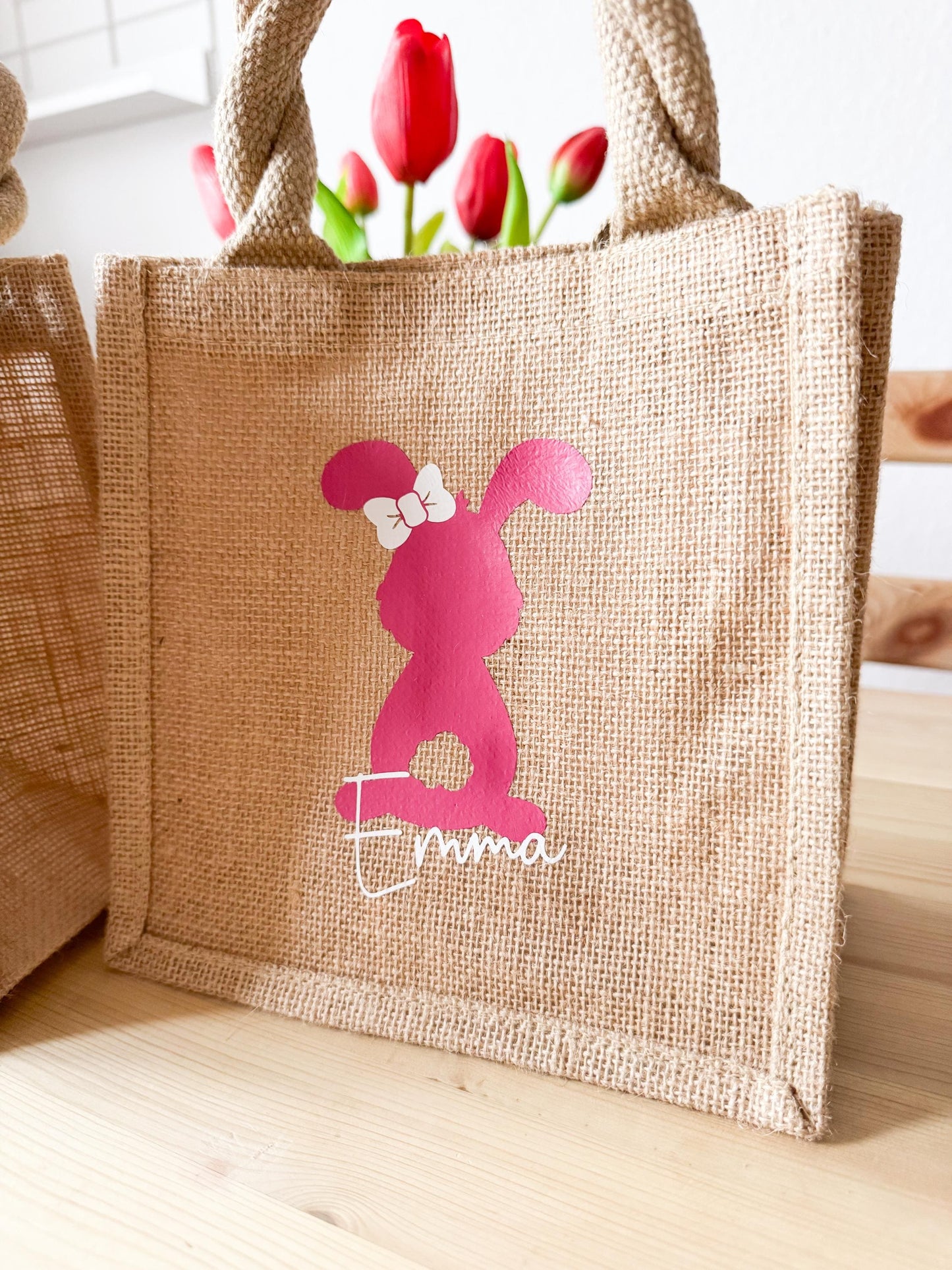 Personalisierte Jute-Tasche zu Ostern I Osterkörbchen mit Name