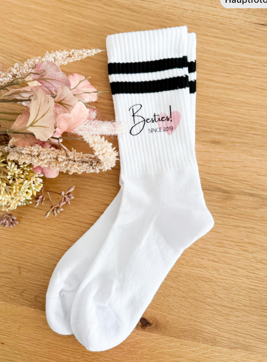 Socken Besties Statment | personalisiert | Geschenk beste Freundin | Personalisierte Socken | Geschenkidee | Wunschtext