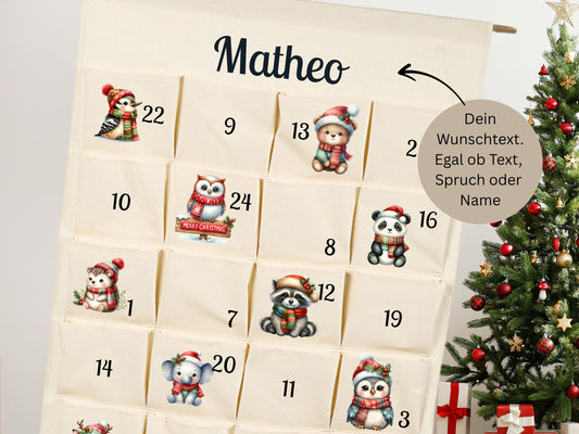 Adventskalender mit Tiermotiven