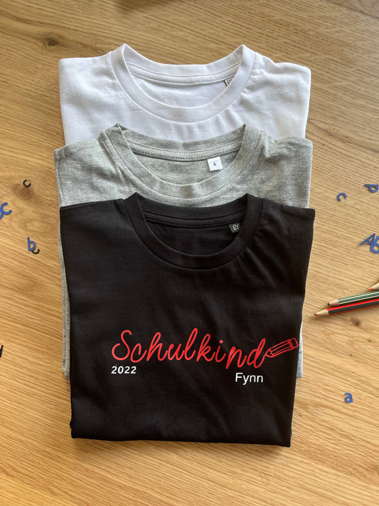 Schulkind T-Shirt Einschulung Kindergarten 2023 Unisex Personalisierbar