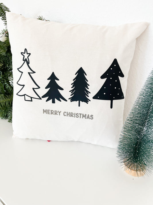 Weihnachtskissen, Weihnachtsbaum, Kissenbezug Weihnachten, Merry Christmas, Geschenkidee