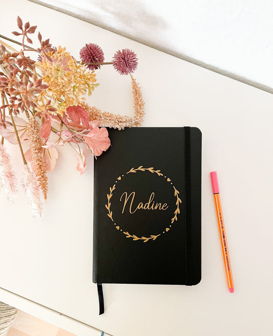Personalisiertes Notizbuch, Bullet Journal, DIN A5, Hochzeit, Geburtstag, Geschenk, Tagebuch