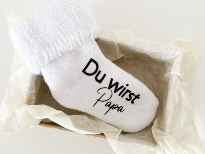 Schwangerschaft Baby verkünden, Socke Babysocke Babyparty Schwanger