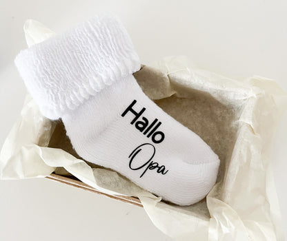 Schwangerschaft Baby verkünden, Socke Babysocke Babyparty Schwanger