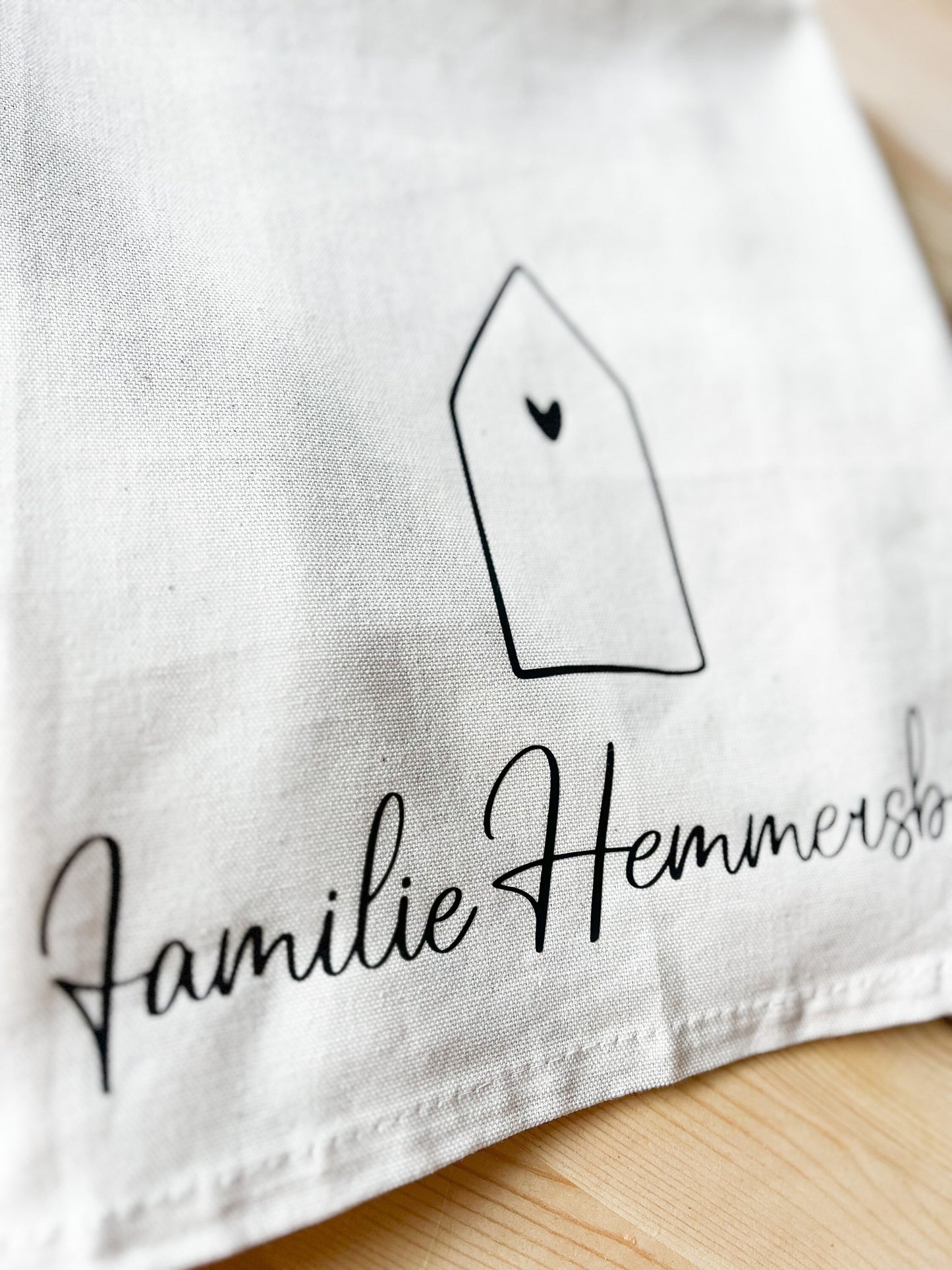 Personalisiertes Geschirrtuch Abtrockentuch, Geburtstag, Einzug, Bauherren, Weihnachten