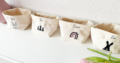 Osterkorb für Kinder personalisiert mit Name, Osternest, Ostern, Geschenk, Junge, Mädchen, Osterhase