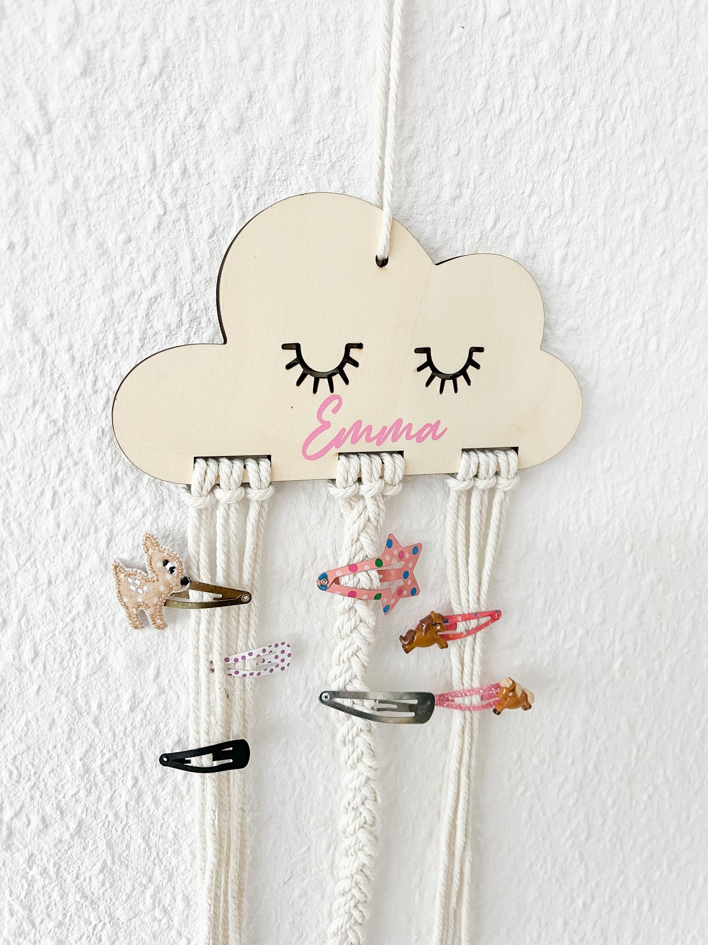 Haarspangenaufbewahrung, Haarspangenhalter, Wolke, Holz