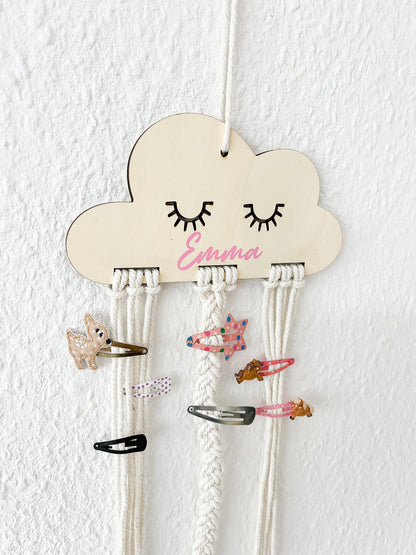 Haarspangenaufbewahrung, Haarspangenhalter, Wolke, Holz