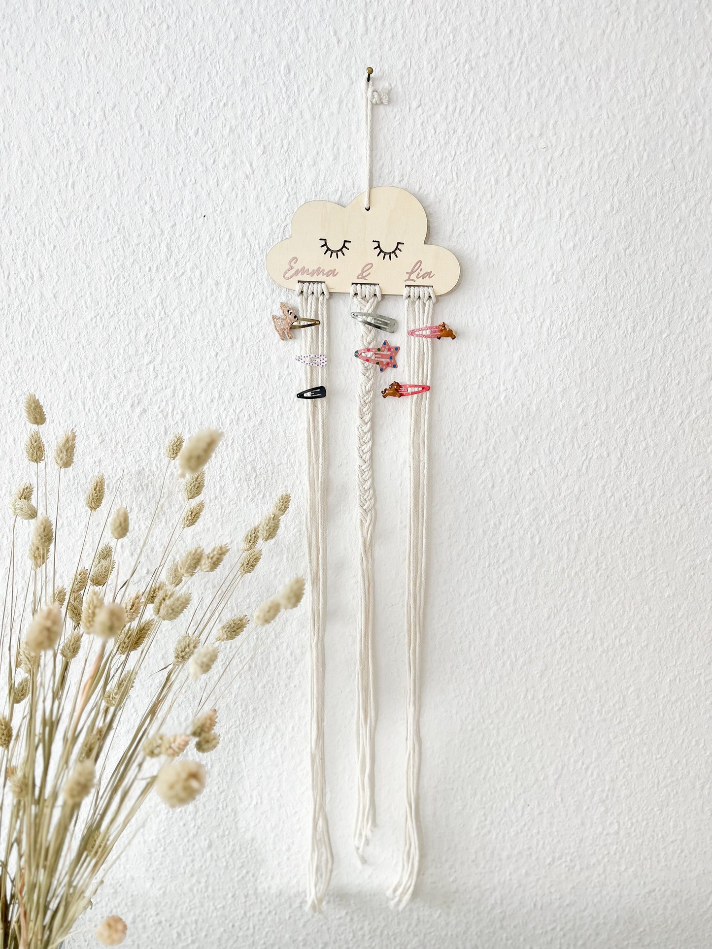 Haarspangenaufbewahrung, Haarspangenhalter, Wolke, Holz