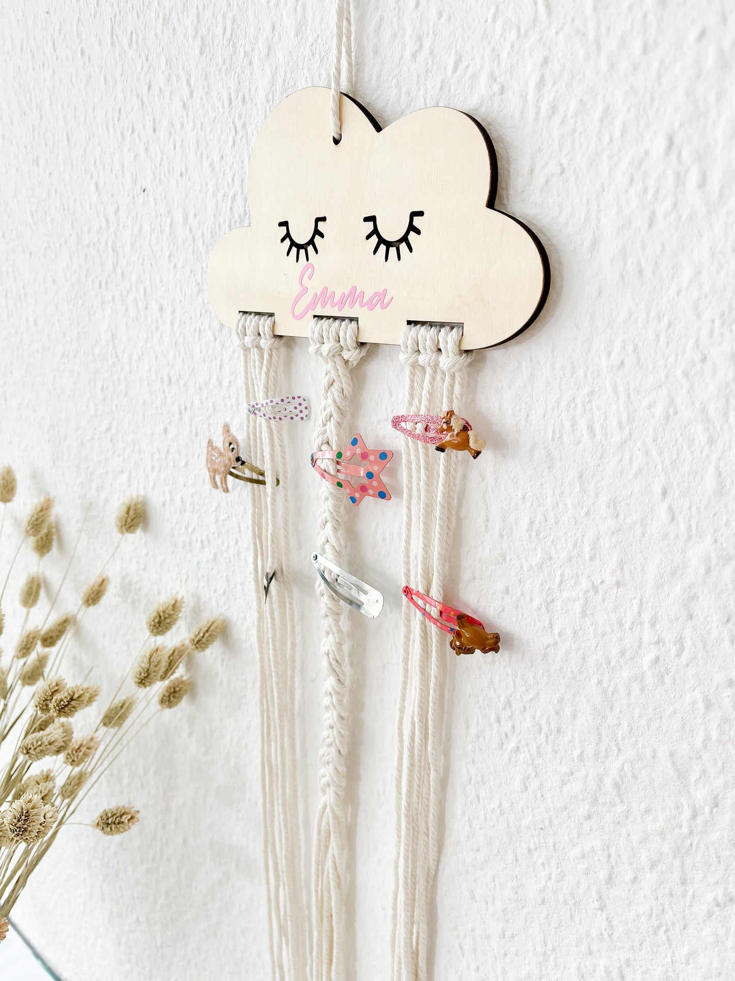 Haarspangenaufbewahrung, Haarspangenhalter, Wolke, Holz