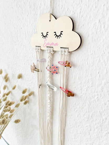 Haarspangenaufbewahrung, Haarspangenhalter, Wolke, Holz