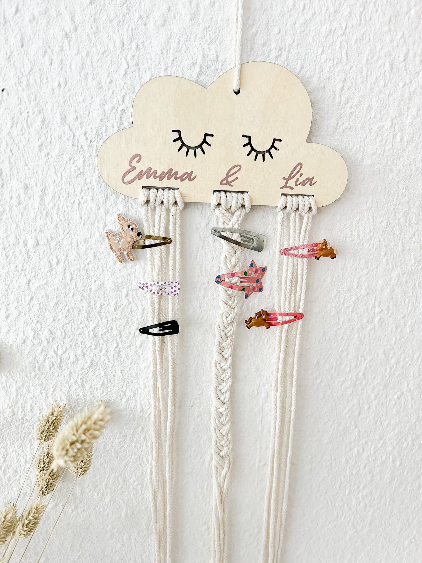 Haarspangenaufbewahrung, Haarspangenhalter, Wolke, Holz