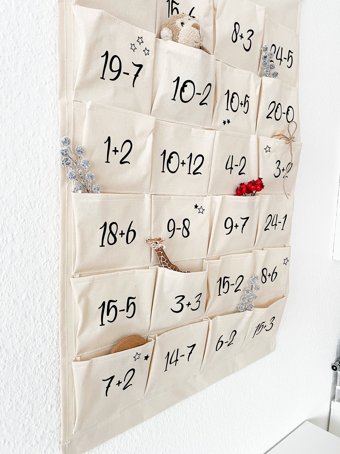Personalisierter Adventskalender zum Selbstbefüllen – mit Matheaufgaben